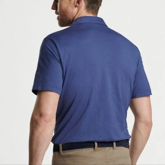Peter Millar Journeyman Polo Shirt in Navy - Picture 3 of 14